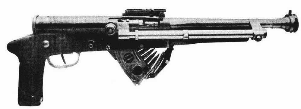 Chauchat-Ribeyrolles 1918 submachine gun Technical Specifications and Dimensions