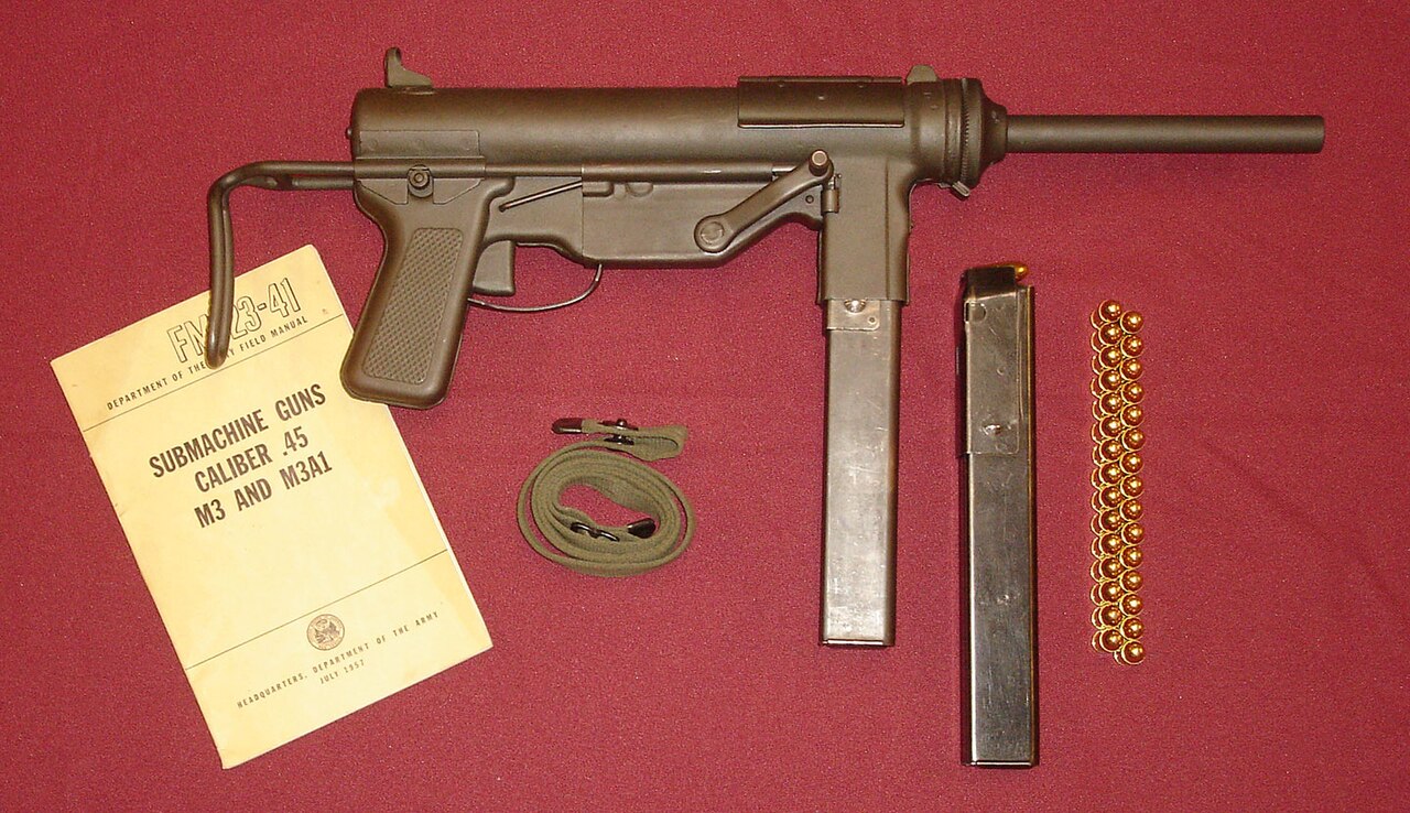 M3 submachine gun Technical Specifications and Dimensions